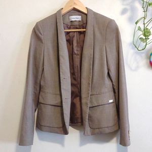 Calvin Klein Women's Blazer Plaid browns size 0